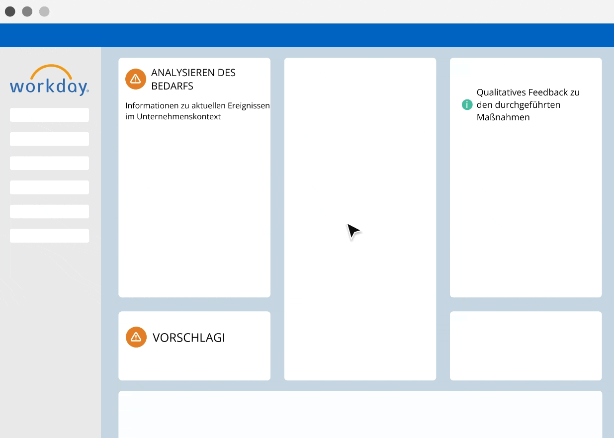 Kontextbezogene Knowmore-Tooltips in Workday: Hinweise zu den Schritten Bedarfsanalyse und Vorschlag