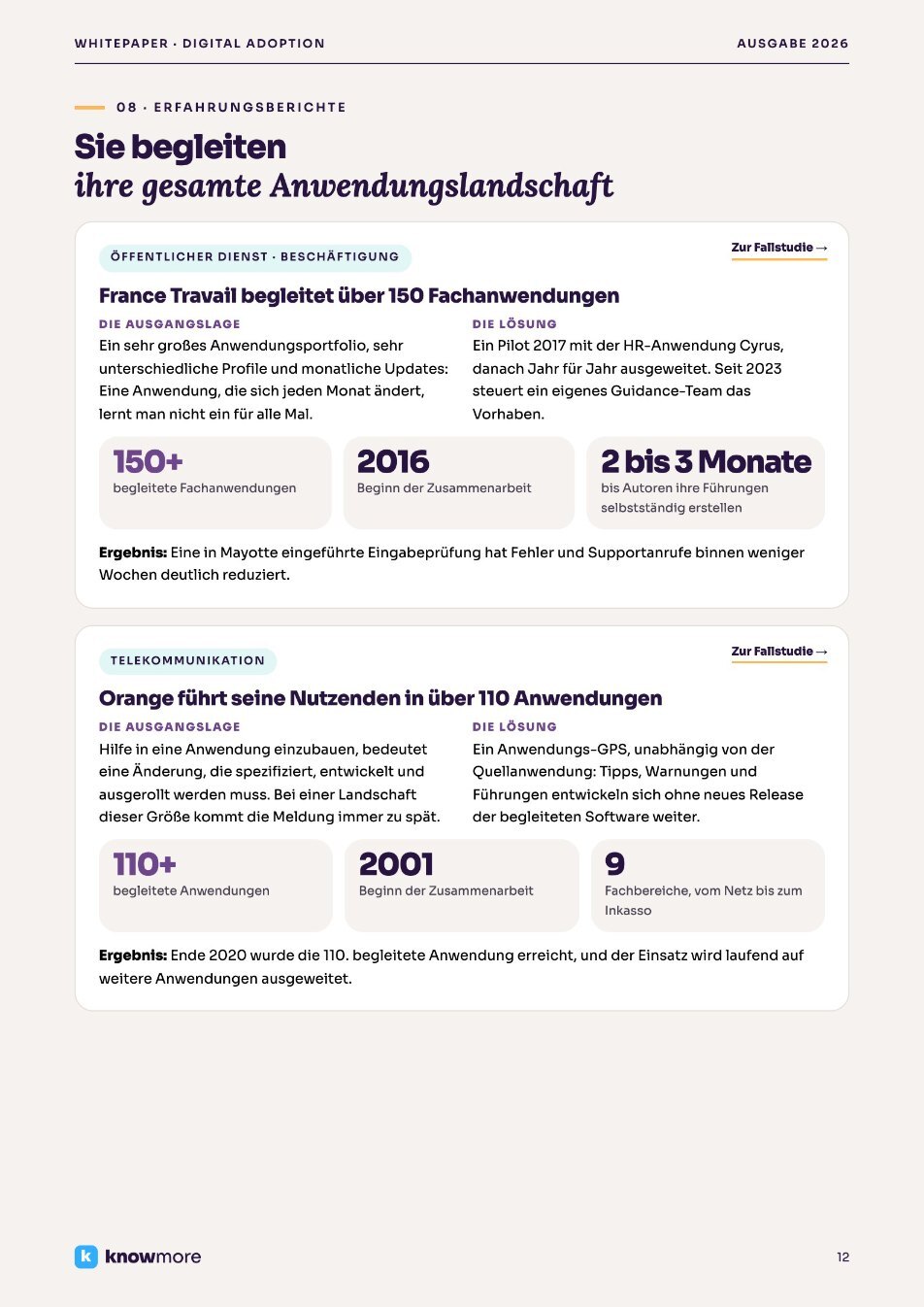 DAP-Whitepaper: Erfahrungsberichte von France Travail und Orange