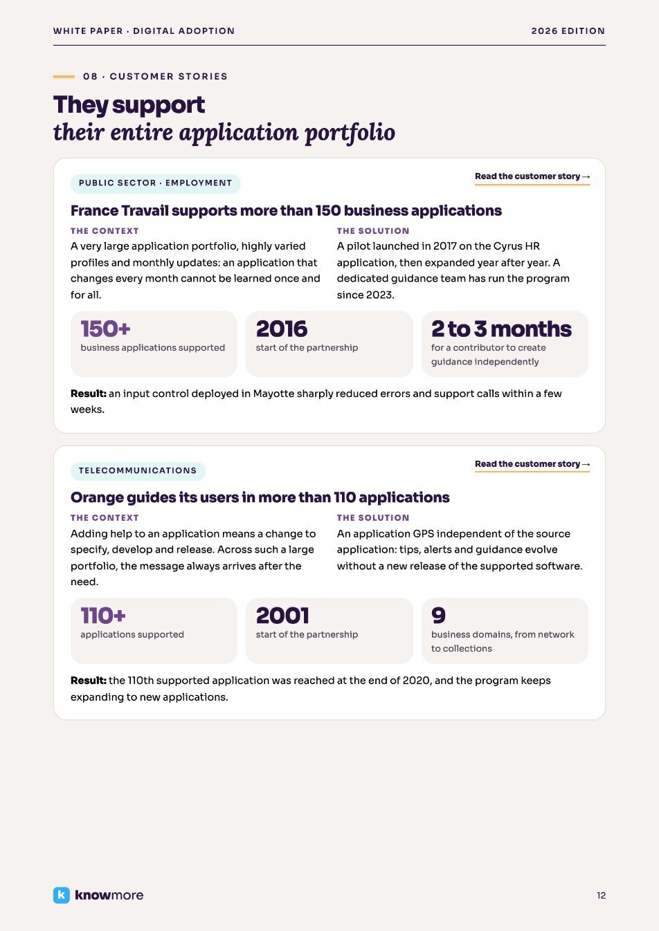 DAP white paper: customer stories from France Travail and Orange