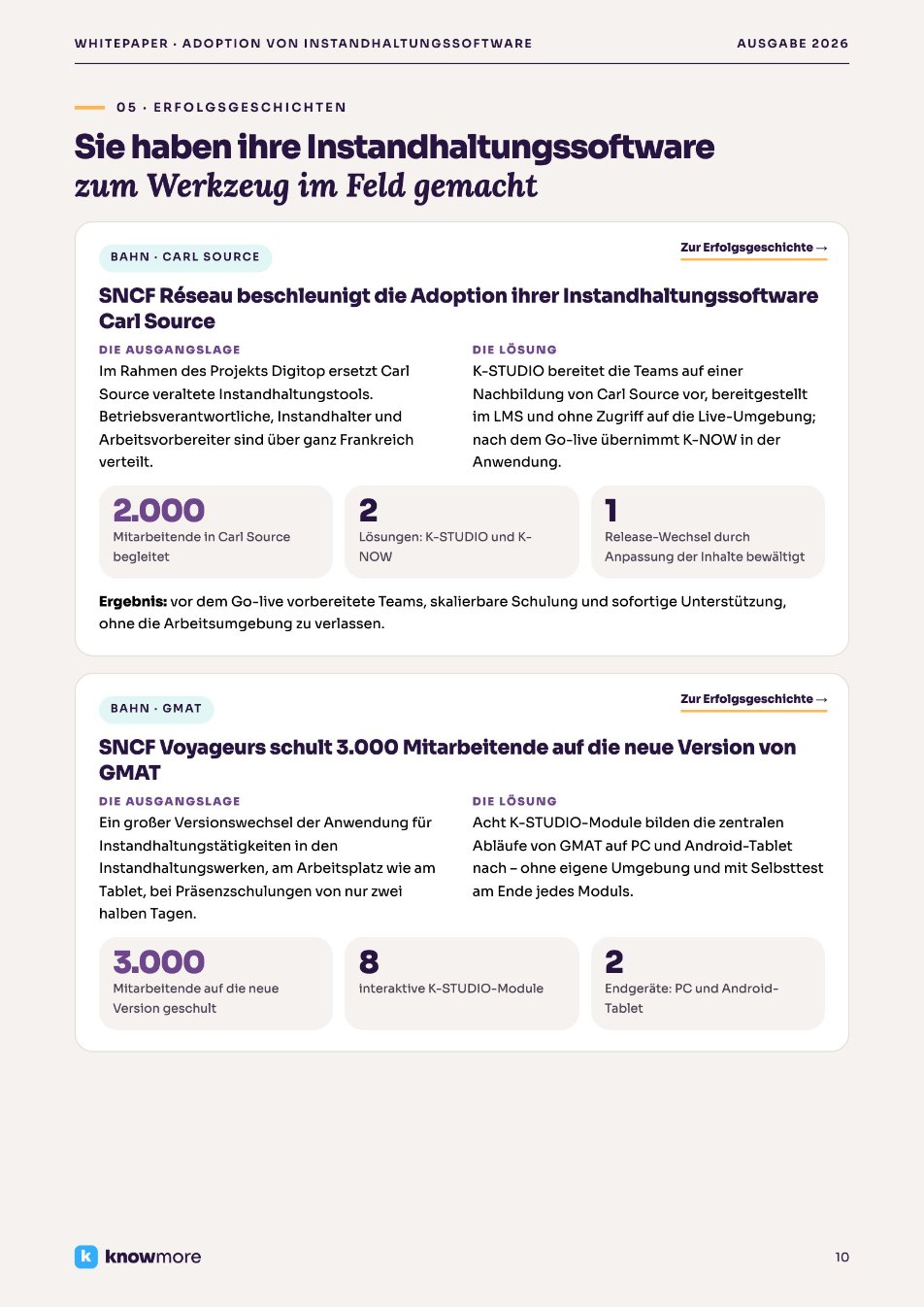 Whitepaper Instandhaltungssoftware: Erfolgsgeschichten von SNCF Réseau, SNCF Voyageurs und einem Flughafenbetreiber