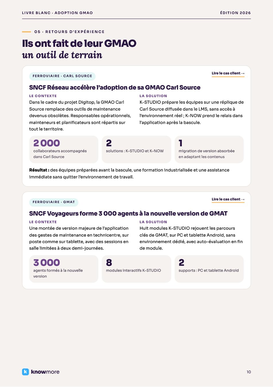 Livre blanc GMAO : retours d’expérience SNCF Réseau, SNCF Voyageurs et gestionnaire aéroportuaire