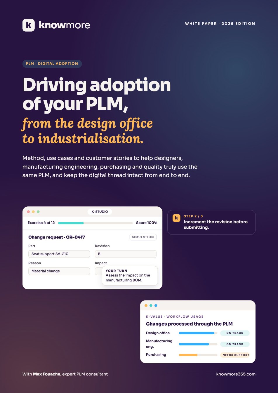 Knowmore 2026 PLM white paper: driving adoption of your PLM software