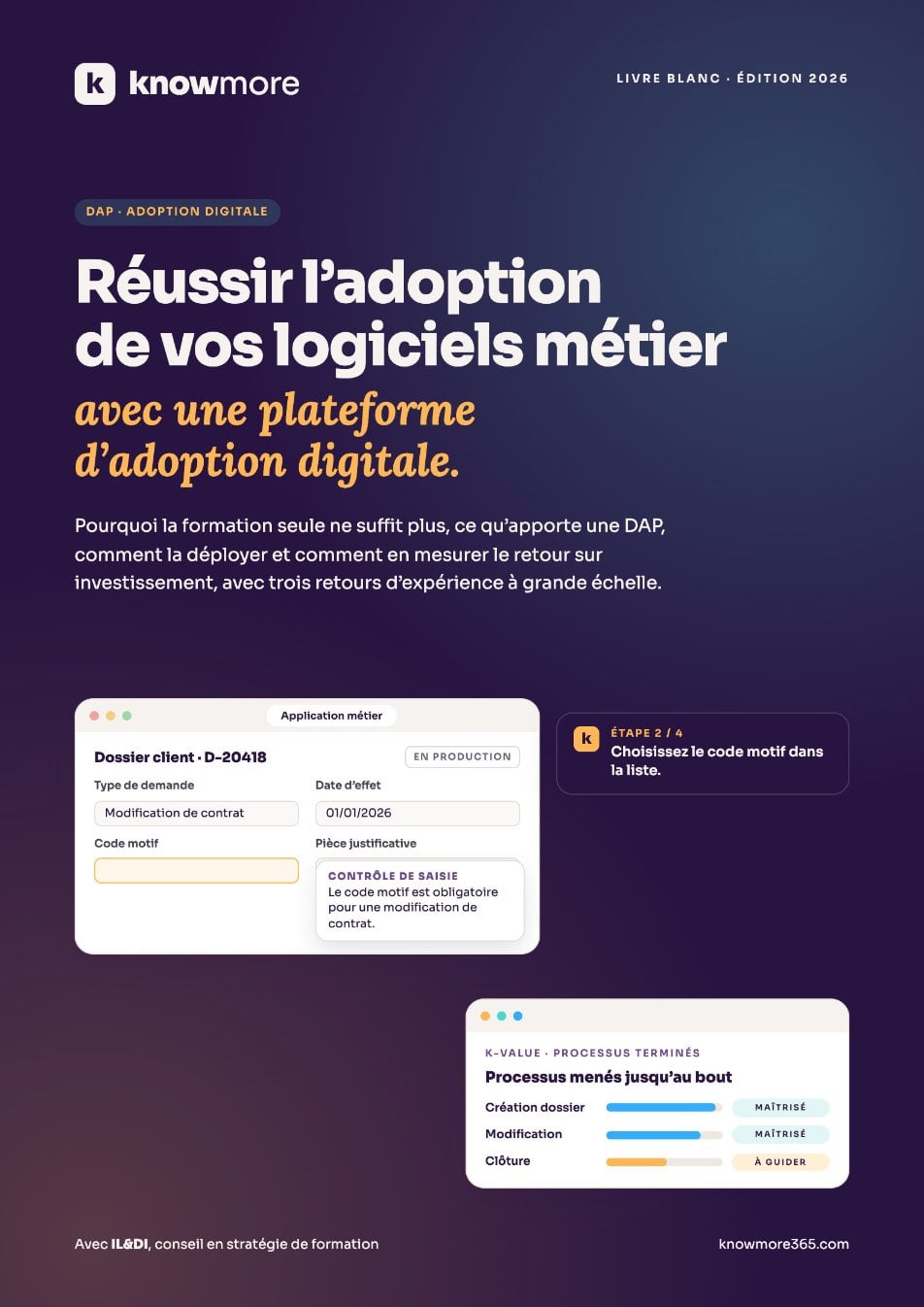 Couverture du livre blanc : Réussir l’adoption de vos logiciels métier